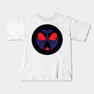 Scary halloween toon creature face Kids T-Shirt